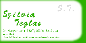 szilvia teglas business card
